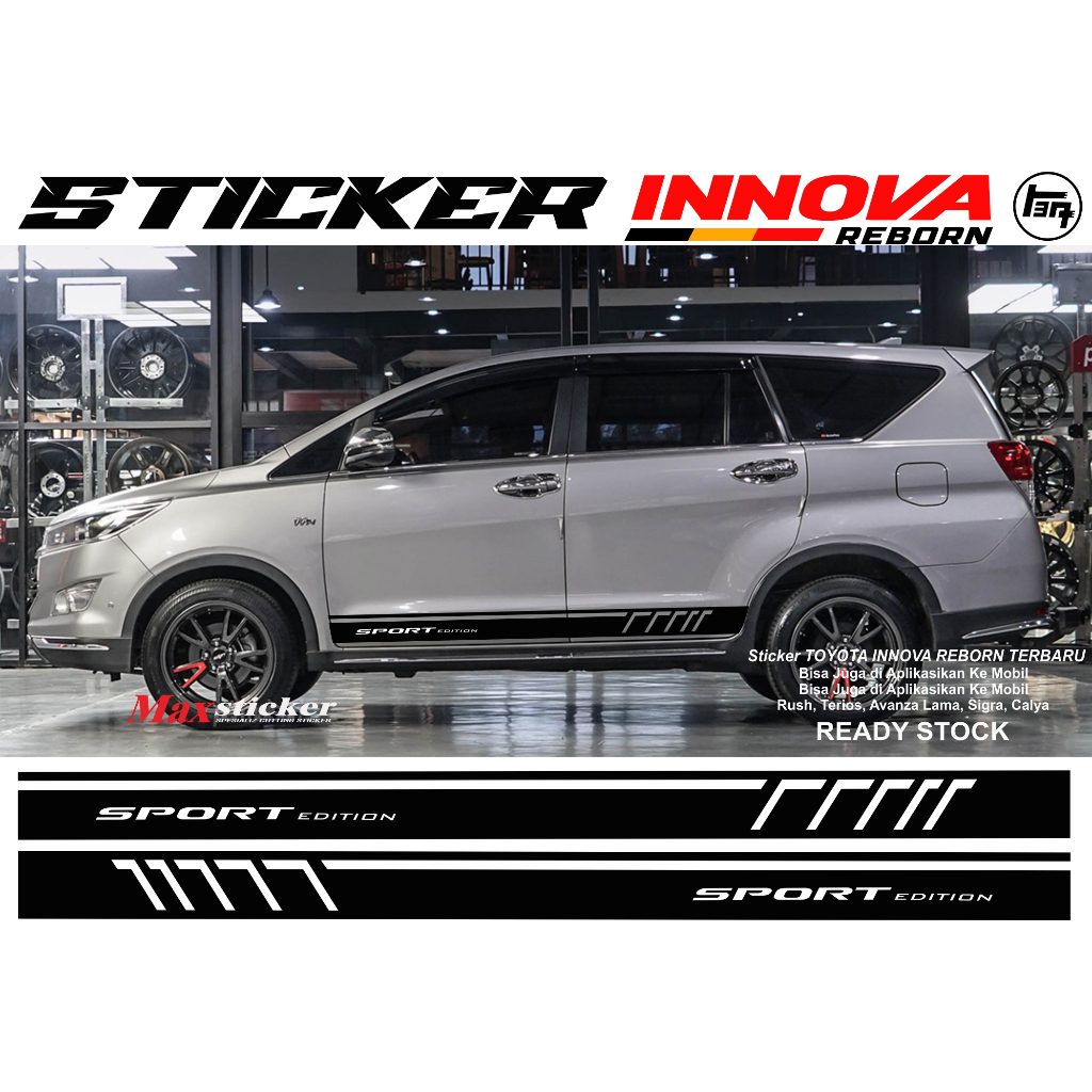 Cutting STICKER TOYOTA INNOVA REBORN SIMPLE MOTIF STICKER LIST SIDE ...