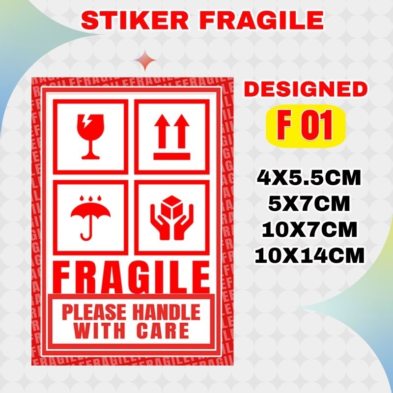 Print Fragile Custom Logo Stickers / Print Delivery Labels Watch Out ...