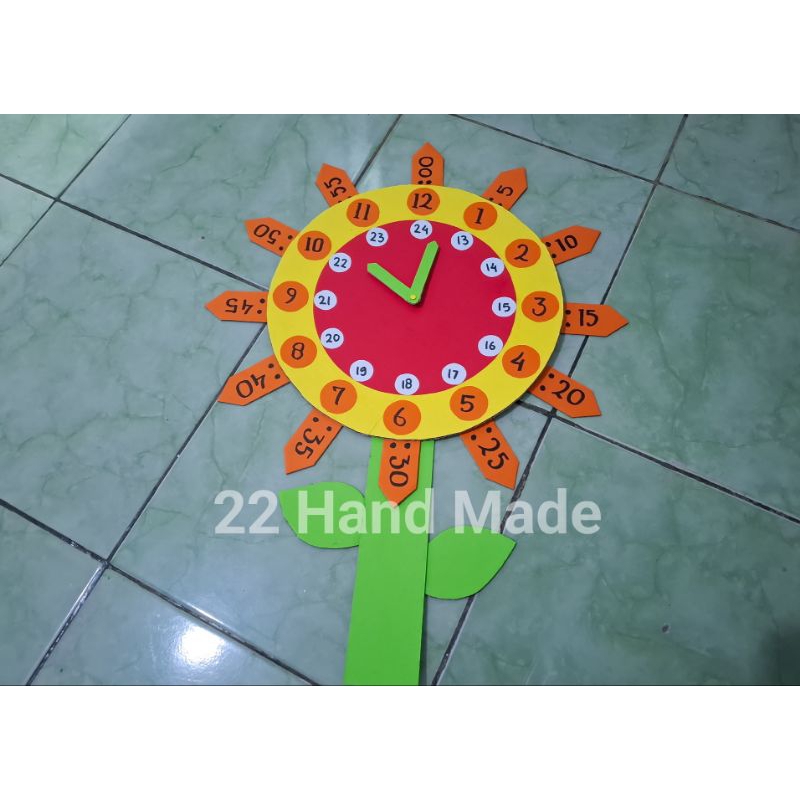 Wall clock crafts from cardboard and colored paper | Shopee Malaysia