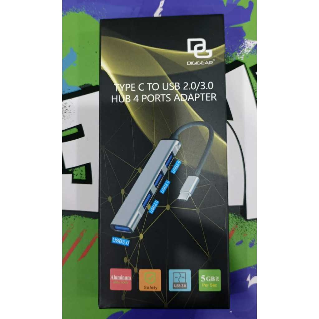 USB Hub Type C to USB 3.0/2.0 4 Ports Adapter DigiGear | Shopee Malaysia