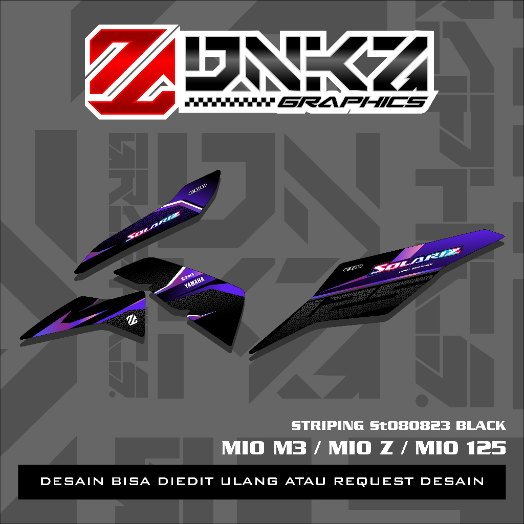 Mio M3/Z Sticker Decal Striping Standard Mio M3/Z Premium Solariz ...