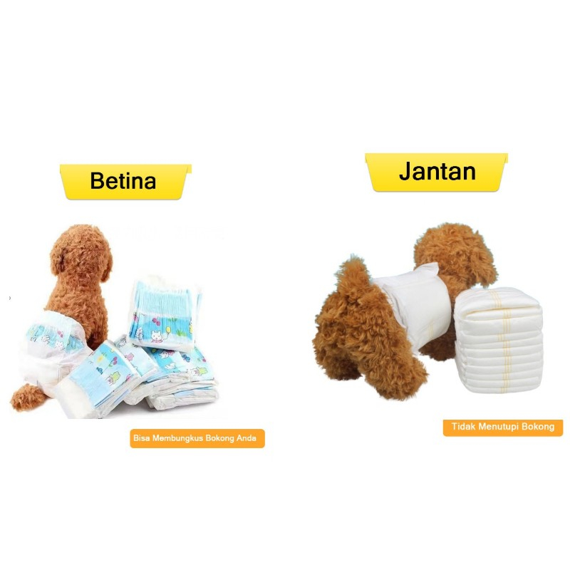 Pet Diapers Diaper Pampers Dog Cat Pampers Cat Dog Male Female | Shopee ...