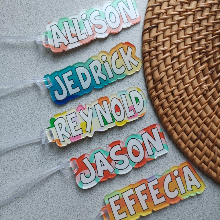 GANTUNGAN Luggage TAG PRINTING PATTERN REYGAN/Name LUGGAGE Hanger/Name BAG Hanger/Name PRINTING ...