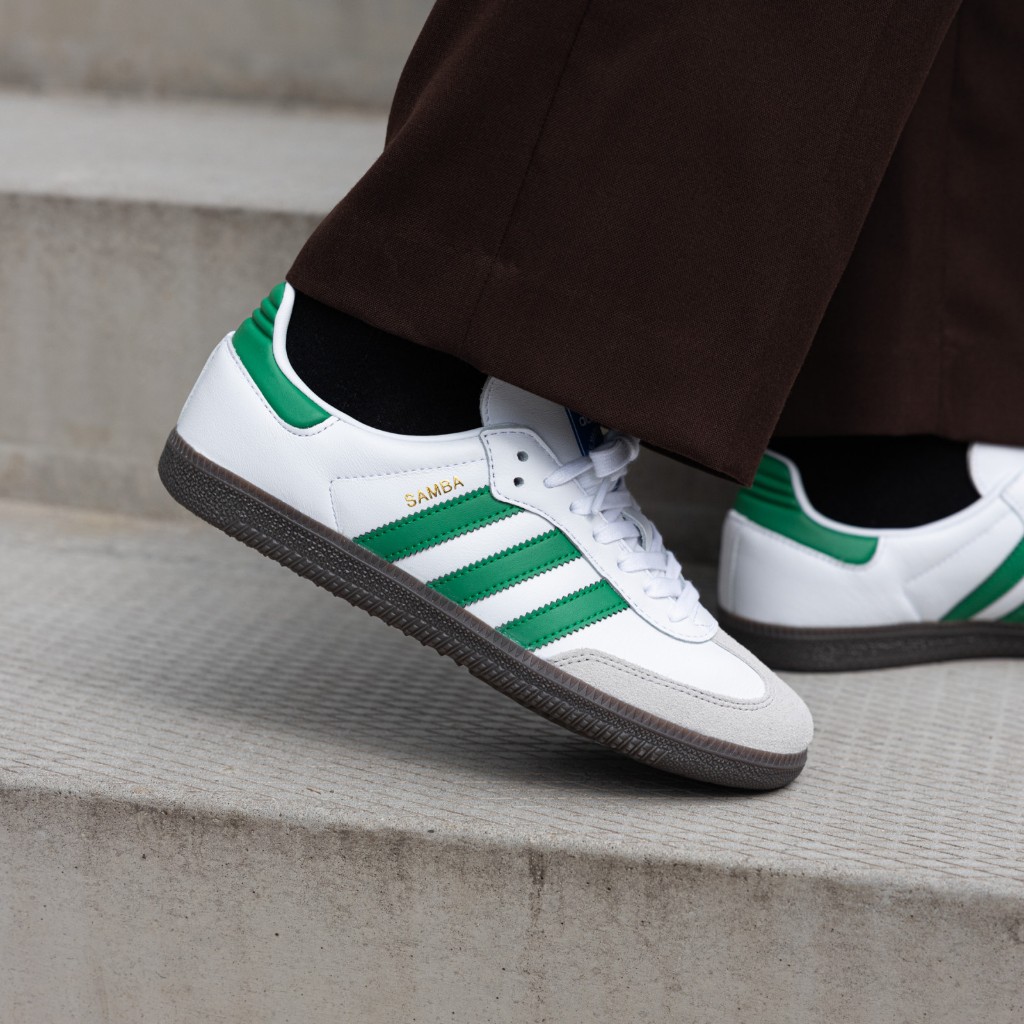 HIJAU PUTIH {} Adidas Samba Vegan White Green/White Green Original 100% ...