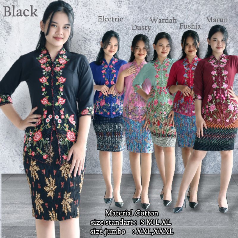 KATUN Kebaya Tille Sleeves SESIKU Embroidery Color KEBAYA Graduation ...