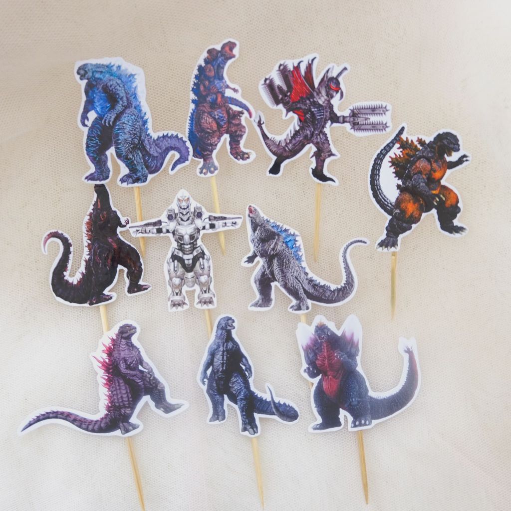 Godzilla Cupcake Topper Birthday/Birthday Cake Decoration (BINGBINGBING