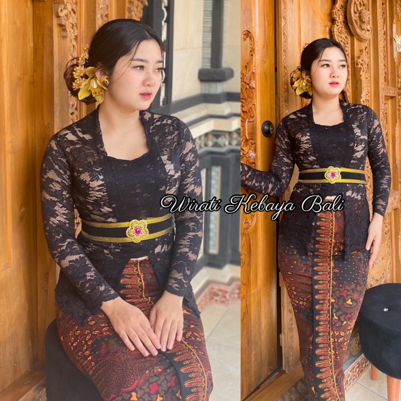 [Raya 2024] Sofia Brocade Kebaya Long Sleeve+Obi Shawl | Shopee Malaysia