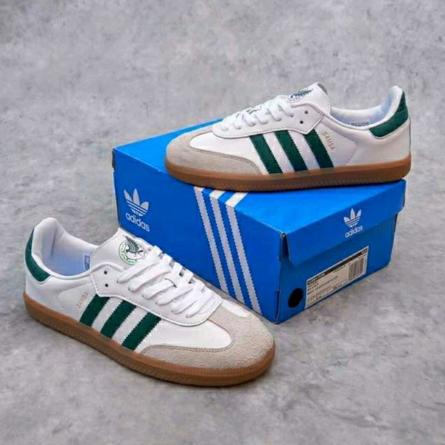 Adidas samba og trainers white/collegiate cheap green