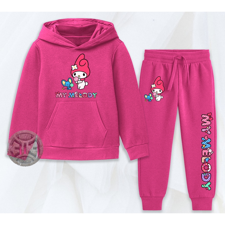 My Melody Sanrio Jogger Hoodie Kids My Melody One Set | Shopee Malaysia