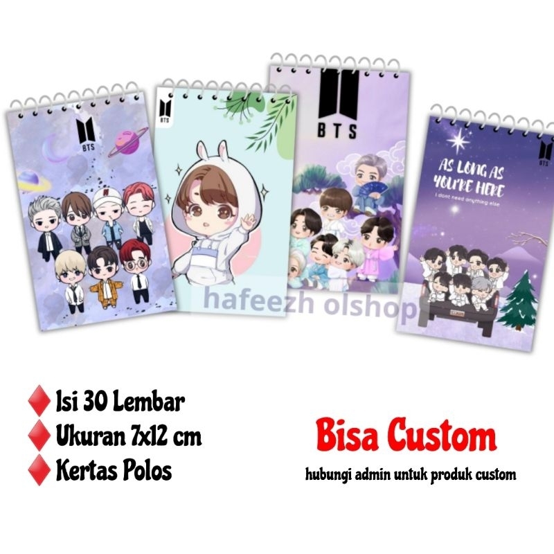 Notebook KPOP BTS Spiral NotepadNotes | Shopee Malaysia