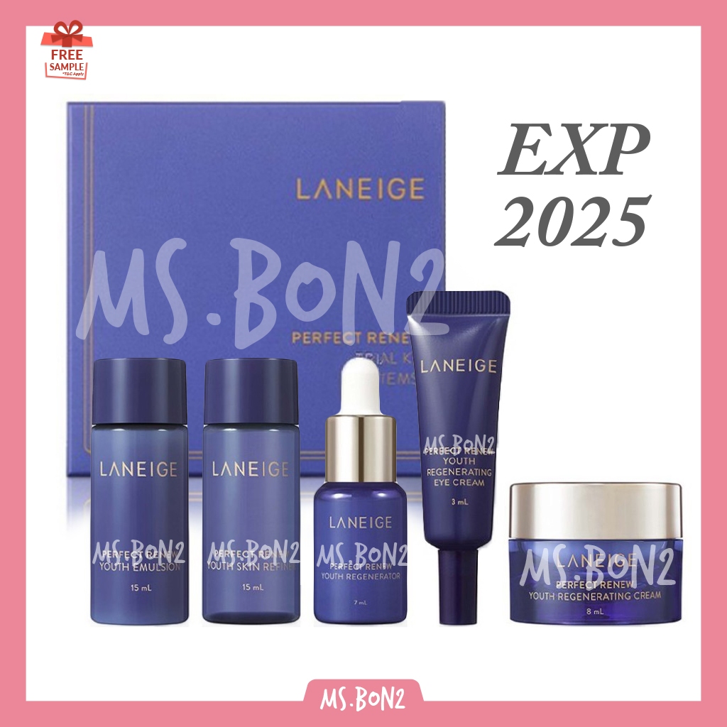 Laneige Perfect Renew Youth Trial Kit Contents 5 Eye Cream Serum