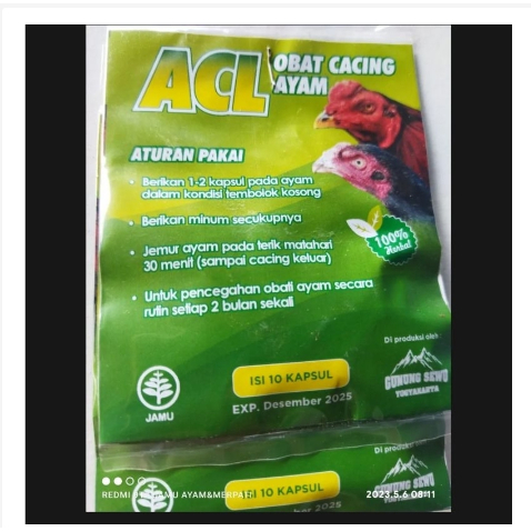Acl CHICKEN WORM MEDICINE produced by SEWU MOUNTAINS | Shopee Malaysia