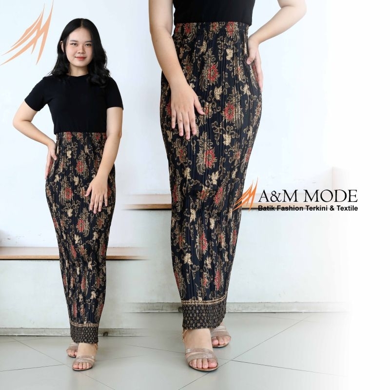 A&m MODE/REAL PIC Pleated Skirt/Women's BATIK/ KEBAYA Bottoms/BATIK ...