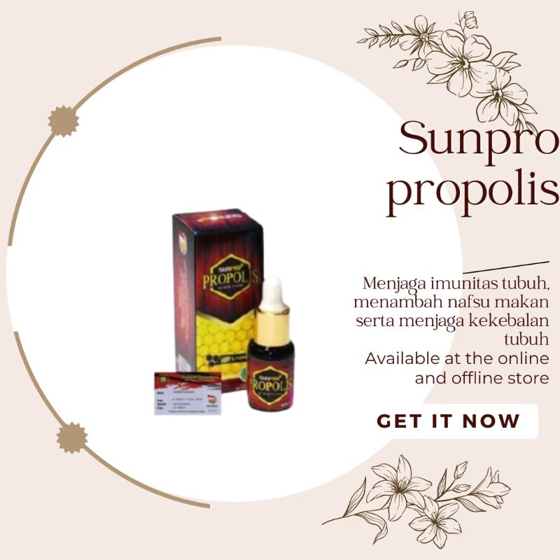Sunpro Propolis Natural Herbal NASA Original NASA / STOCKIST Original