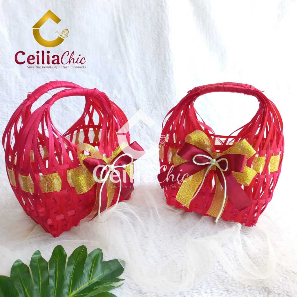 Color Mini Bag | Mini Hampers Bag | Goodie Bag Woven Bamboo | Cny ...