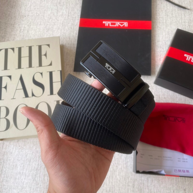 Belt Buckle TUMI Rail STRAP Nylon BELT Men IMPORT PREMIUM AAA QUALITY FREE  BOX N PAPERBAG