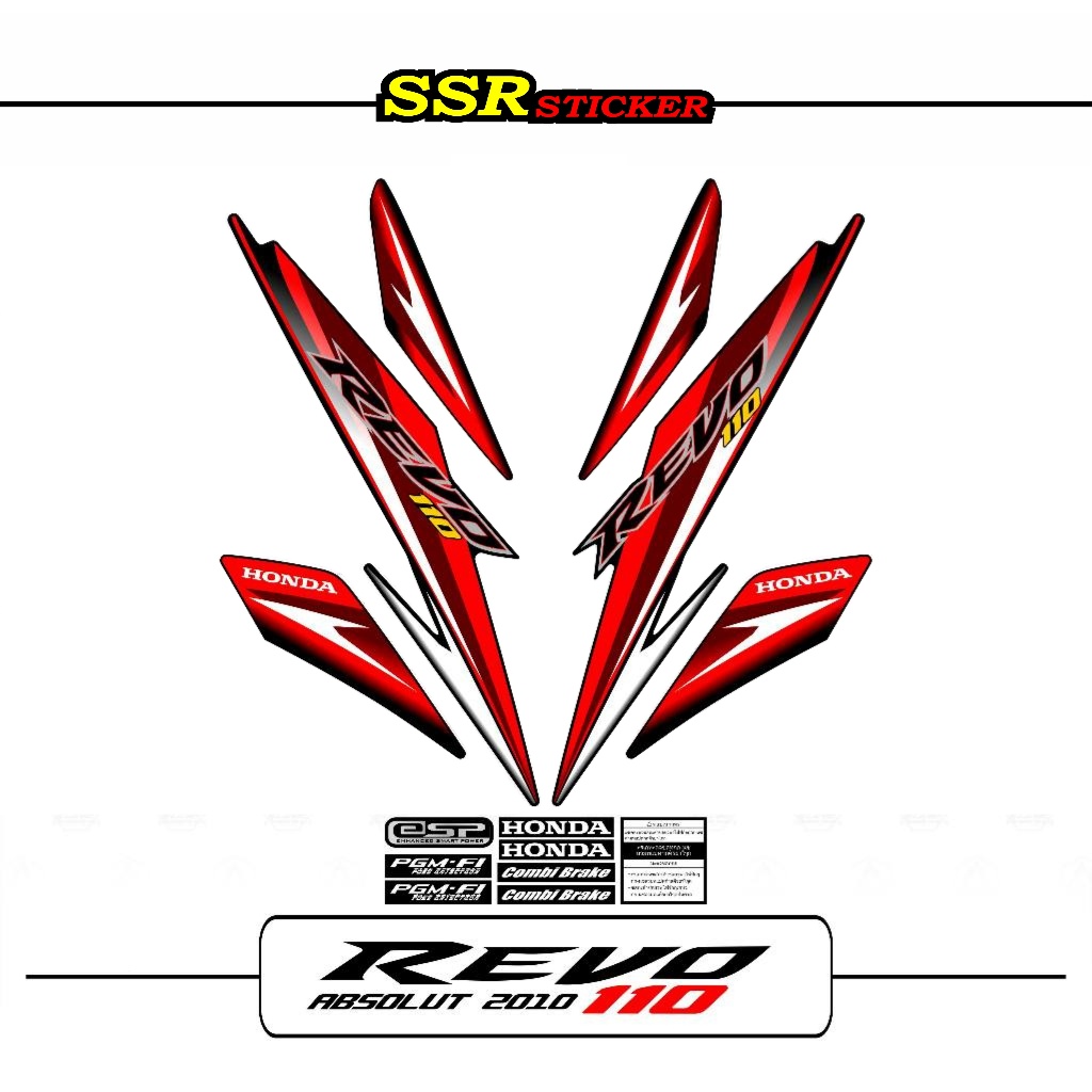 Striping ABSOLUTE REVO 110 2010 CW/110 CW/STICKER REVO/REVO ABSOLUTE ...