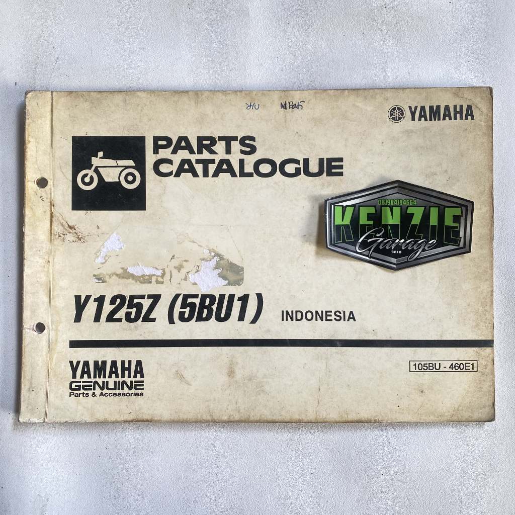 Parts Catalog Part Catalog Book Catalog Spare Parts Yamaha 125z Y125z ...