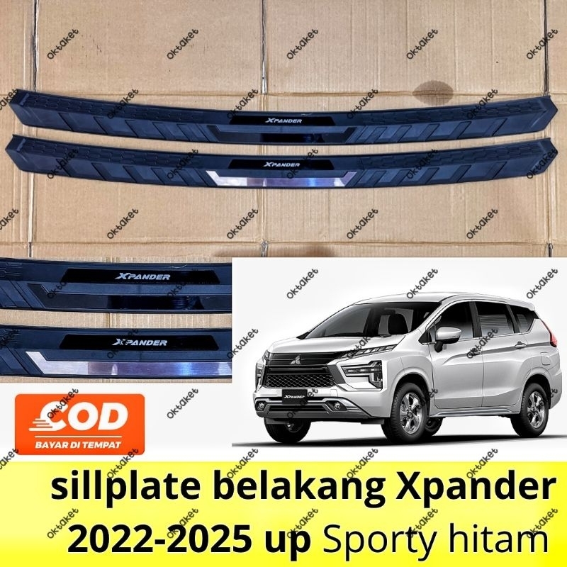 Rear sillplate Xpander 2022 2023 2024 2025 Black Sporty Chrome List ...