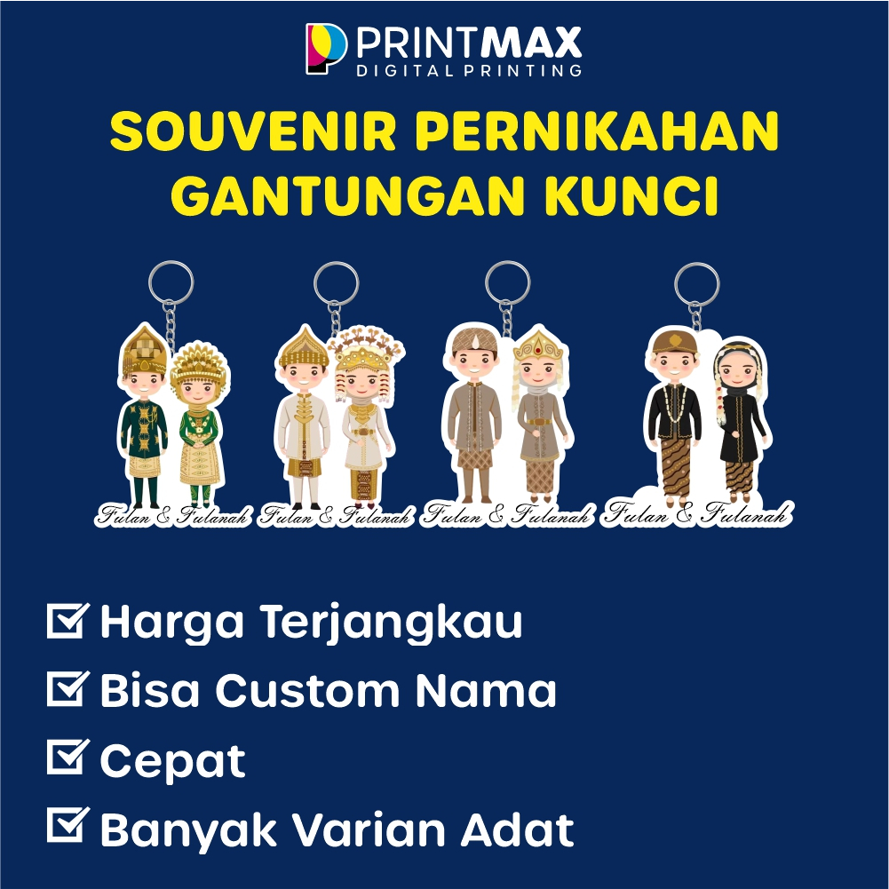 GANTUNGAN Acrylic Keychain Wedding Souvenirs/Keychain Souvenirs/Wedding