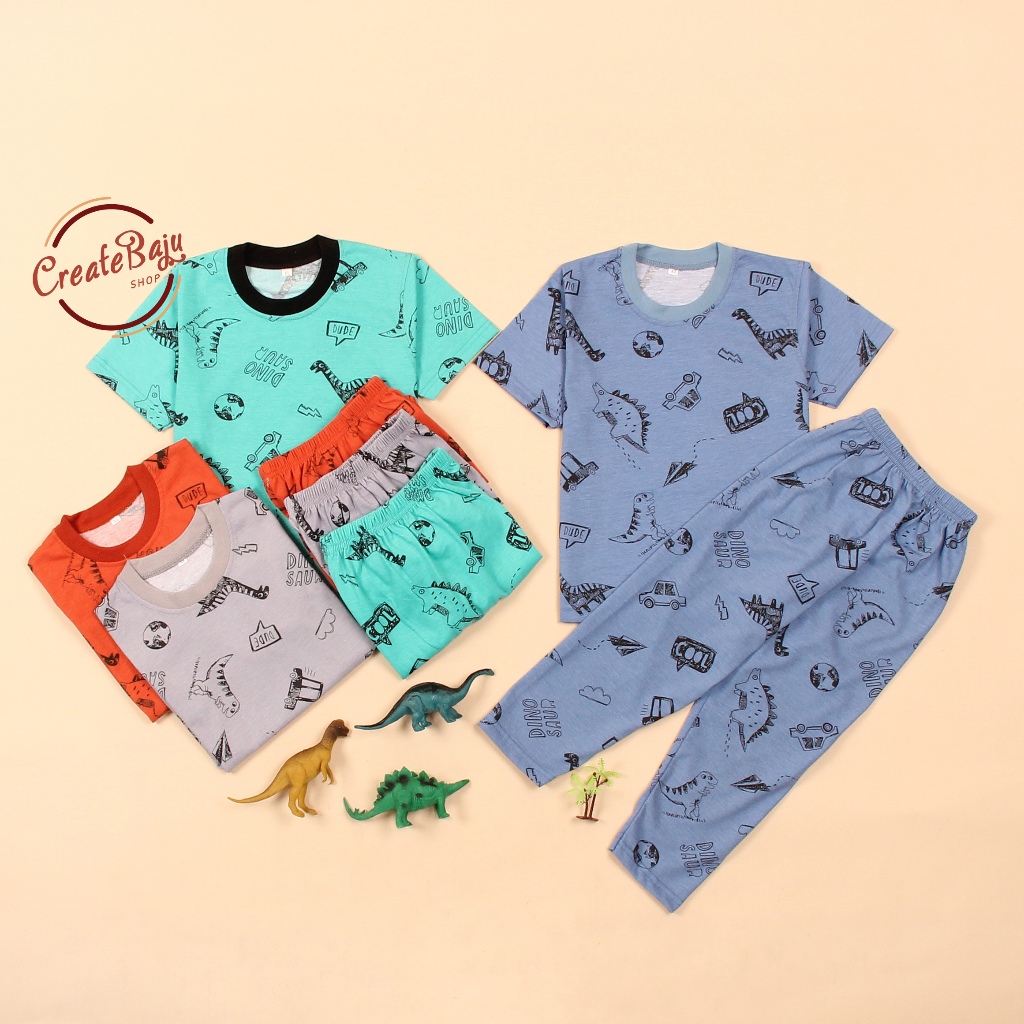 Payday CP Boys Suits 1-7 Years DINO DUBE Short Sleeve Childrens Sleepwear  | Shopee Malaysia