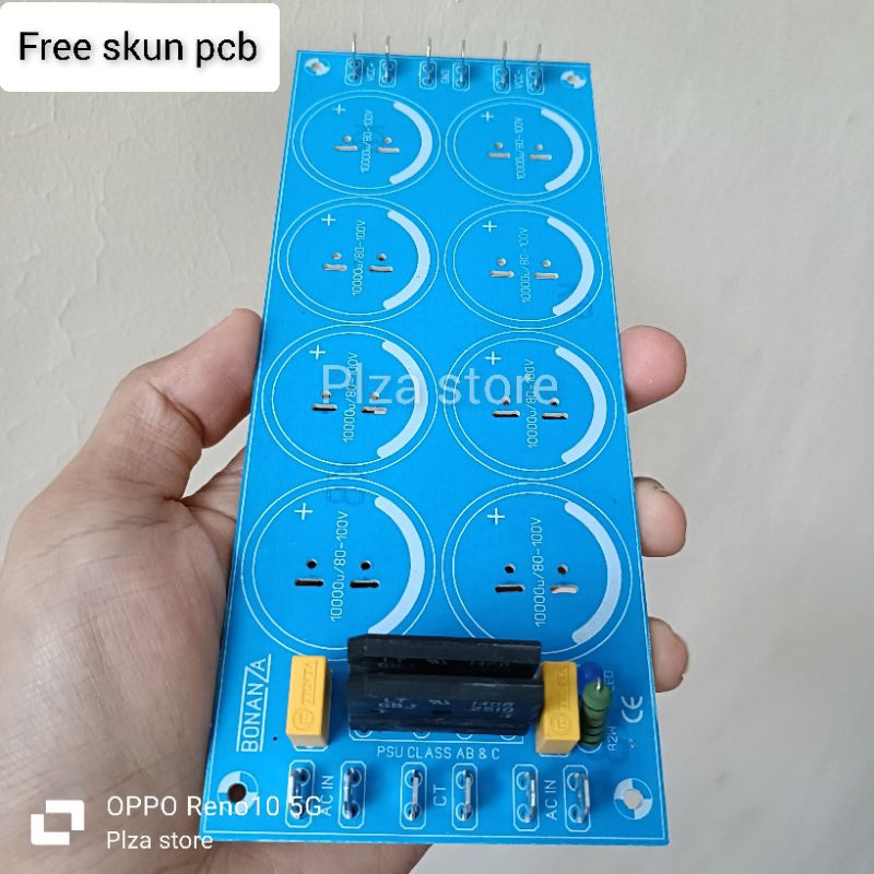 Pcb psu 8 elco class AB pertinak Material Complete Components Of The