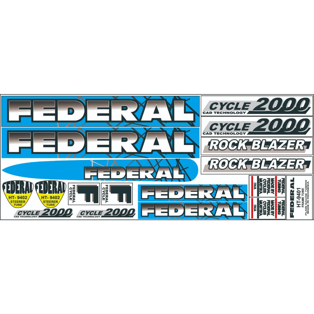 Federal Bicycle STRIPNG Trim Variations simple motif federal Stickers ...