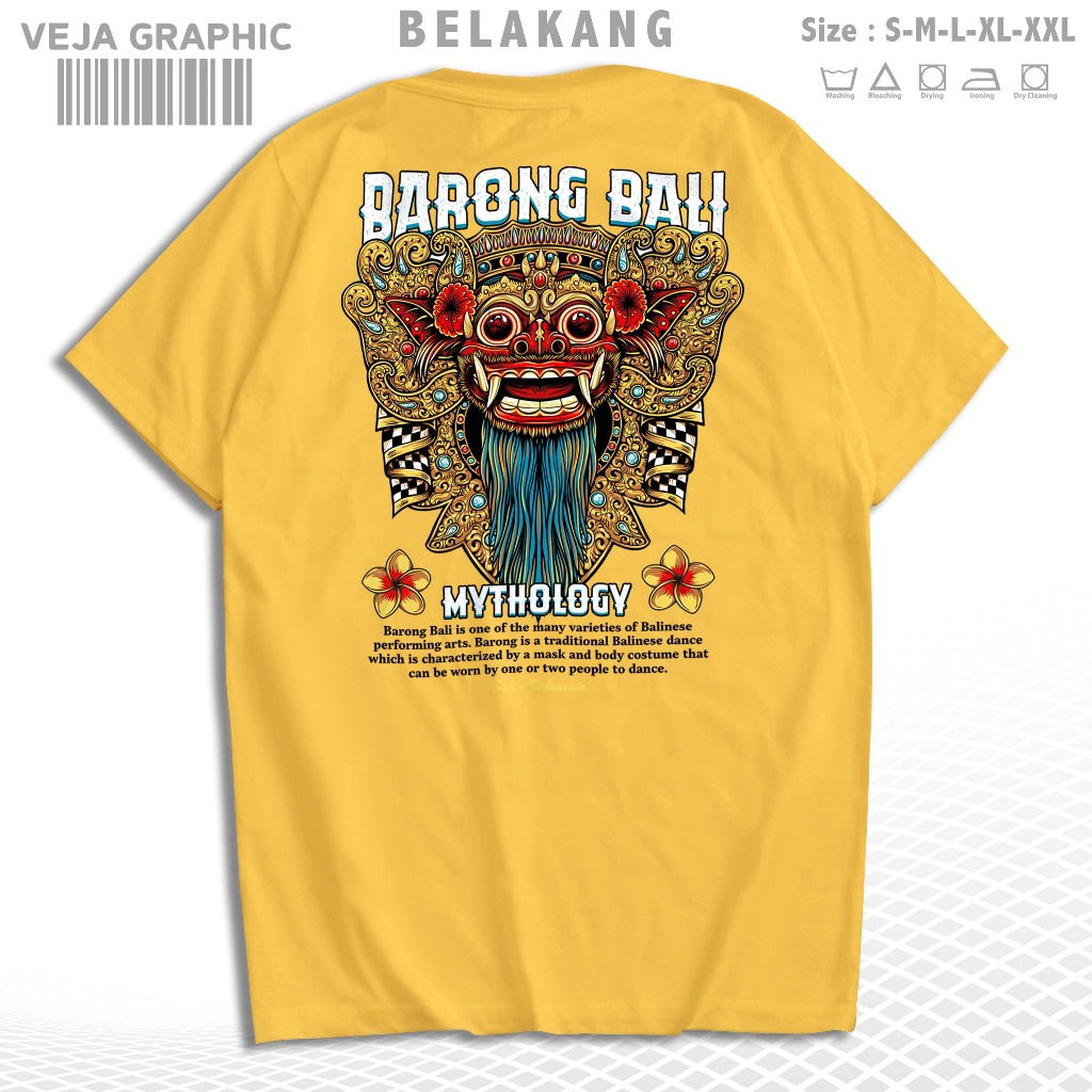 VEJAGRAPHIC Barong Bali T-Shirt Indonesian Mythology Culture T