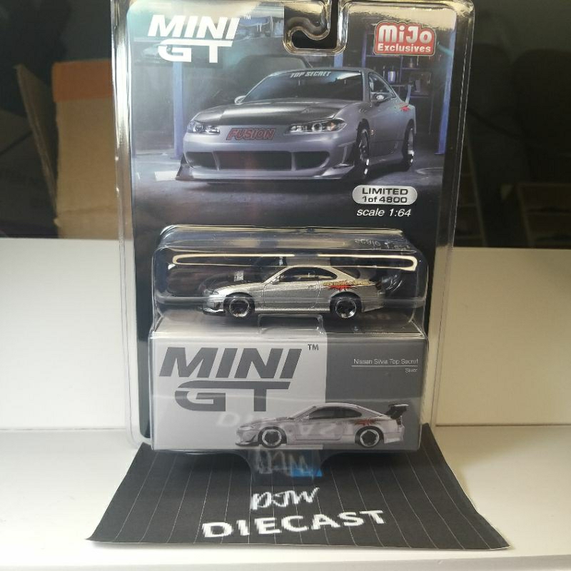 Mini GT Nissan Silvia Top Secret (S15) Argento 1/64 &ndash; Modello Diecast Limited Edition
