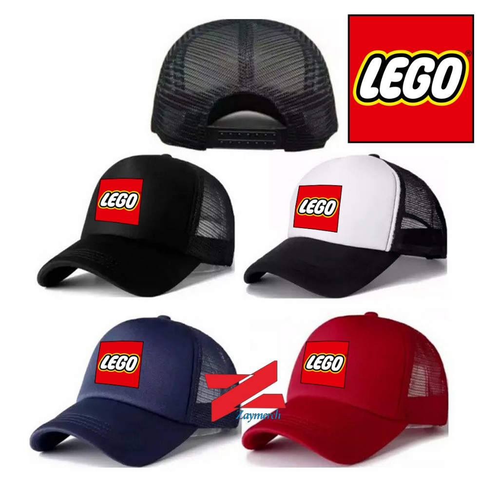 Lego logo adult hat tracker hat trucker hat lego adult net hat | Shopee ...