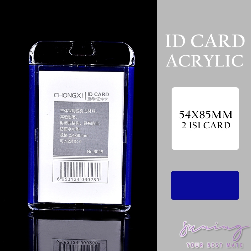 Transparent Color Identity Card/Holder Id Card Acrylic Id Card 2-sided