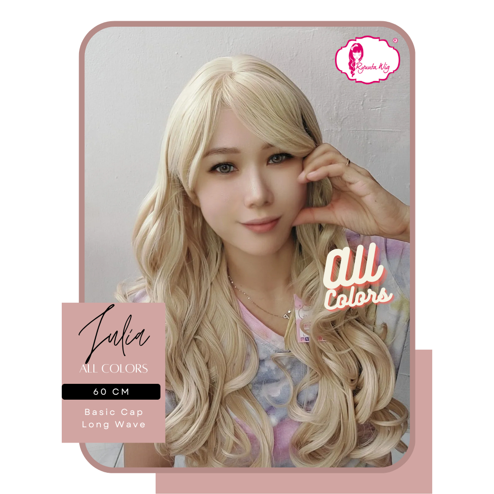 Ryuuta Wig Basic Cap Long Wave Julia 24inch 60cm Cosplay All Colors ...