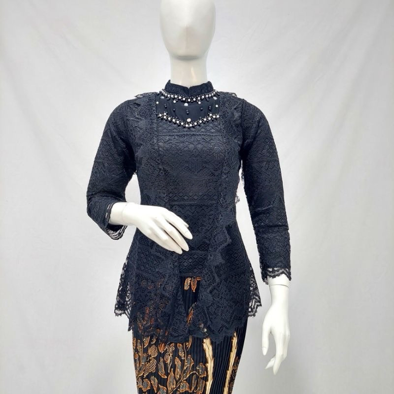 Putih Hitam Kirana Ol Modern Sequin Kebaya Modern New Flea Kebaya