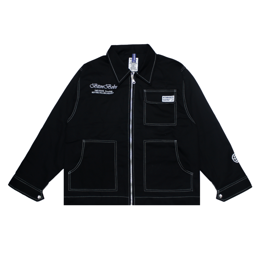 Bitsnbobs76 Boxy Work Jacket Black Hypno | Shopee Malaysia
