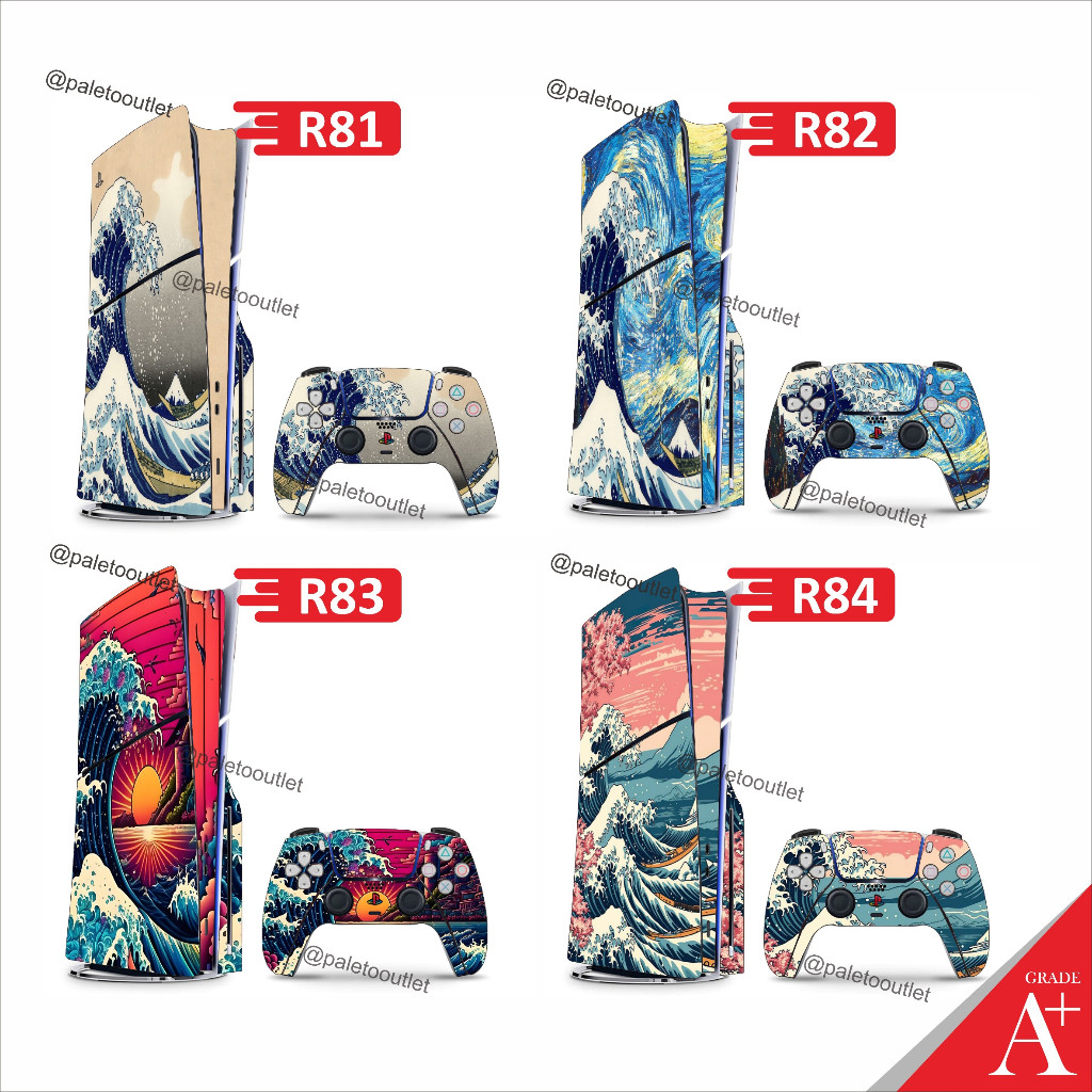 Garskin Sticker Ps5 Slim Disc Ps5 Slim Digital Motif The Great Cave Off ...