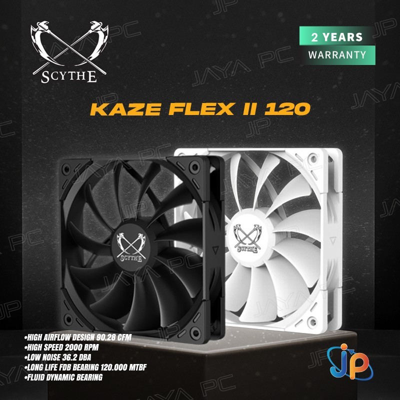 Scythe Kaze Flex II 120 PWM Cooler Case Fan Casing 12cm Shopee Malaysia
