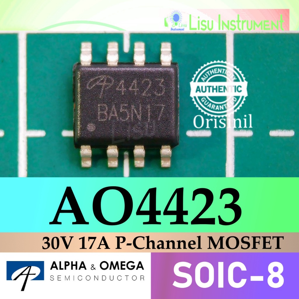 Ao4423 30V 17A P-Channel MOSFET 4423 SOIC-8 Alpha & Omega ORIGINAL ...