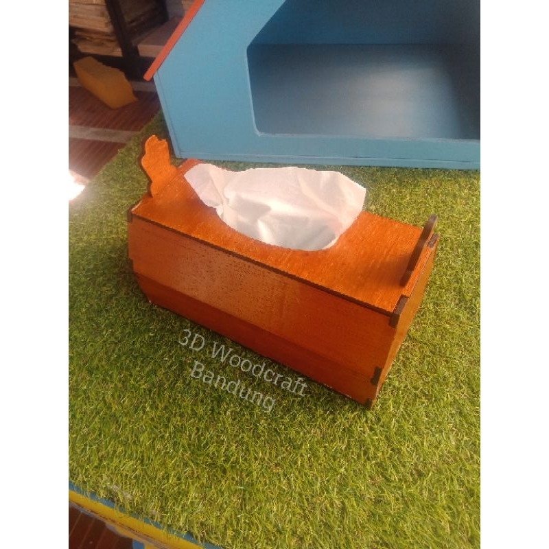 Unique wooden tissue box and piggy bank, 2 in 1 grave style | Shopee ...