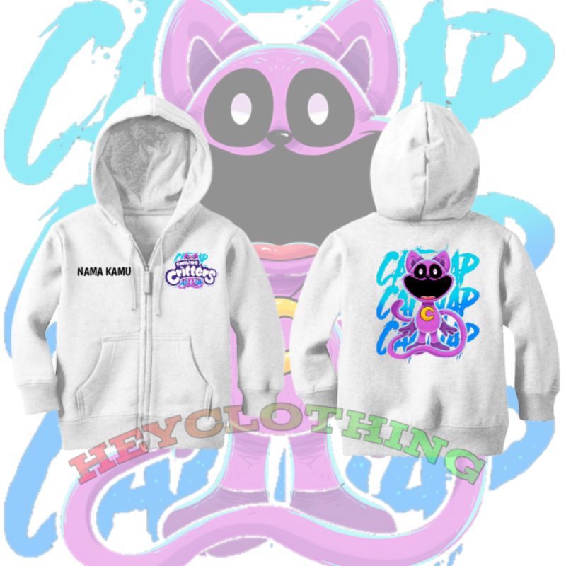 Children's Zipper Jacket Catnap Sweater Hoodie Kids Smiling Critters