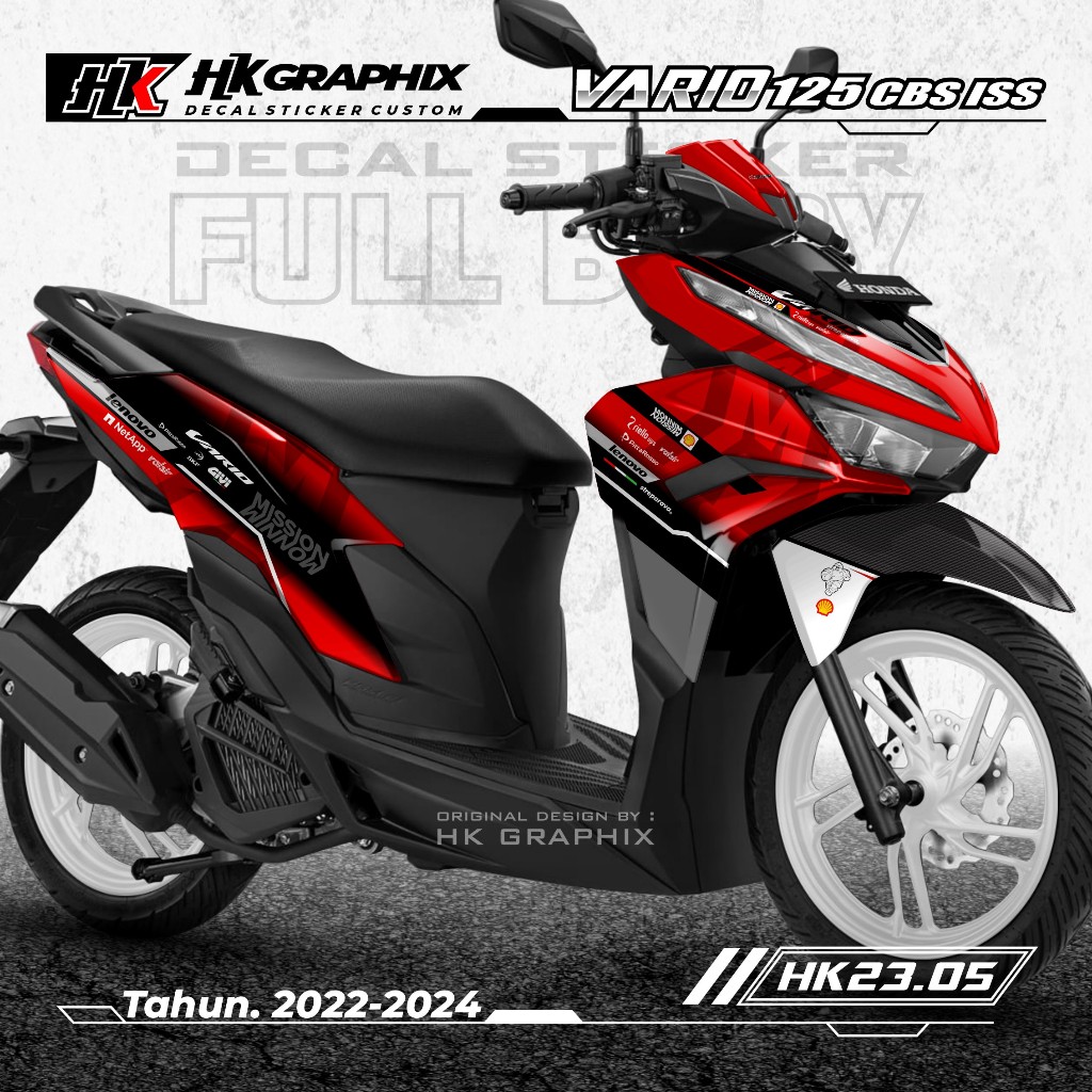 Decal Sticker Vario 125 New CBS 2022 2023 2024 Full Body Livery Mission ...