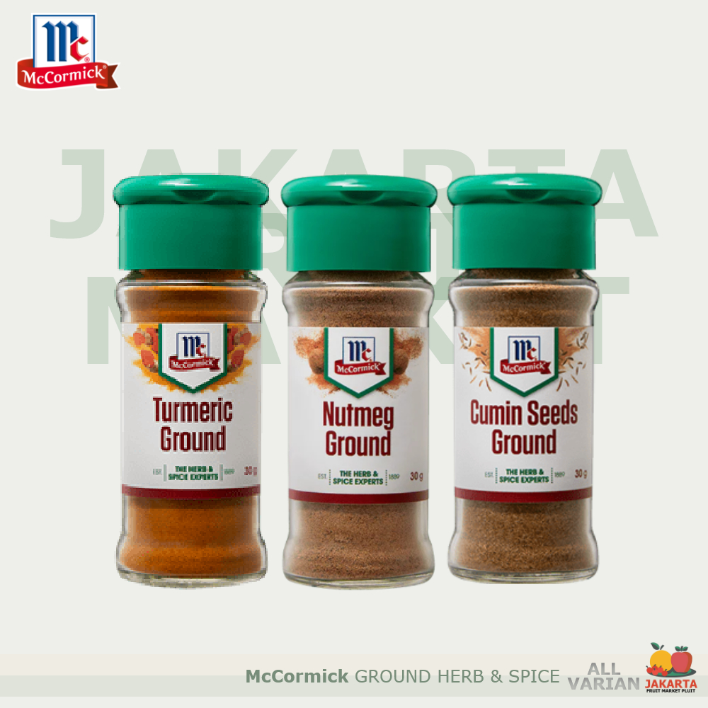 Mccormick GROUND Tumeric/Nutmeg/Cumin Seed HERB SPICE Seasoning Powder ...