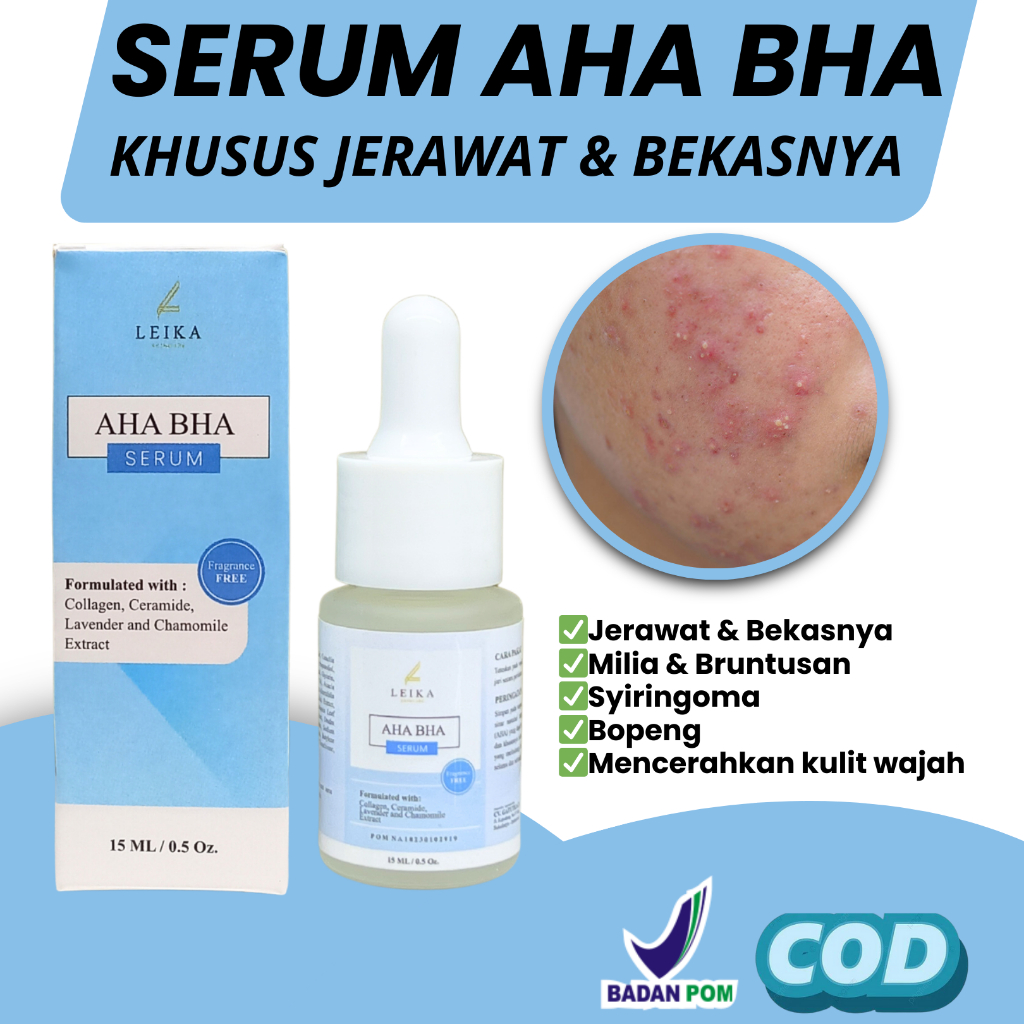 MATA Aha BHA Serum Leika skincare removes acne and acne scars effective ...
