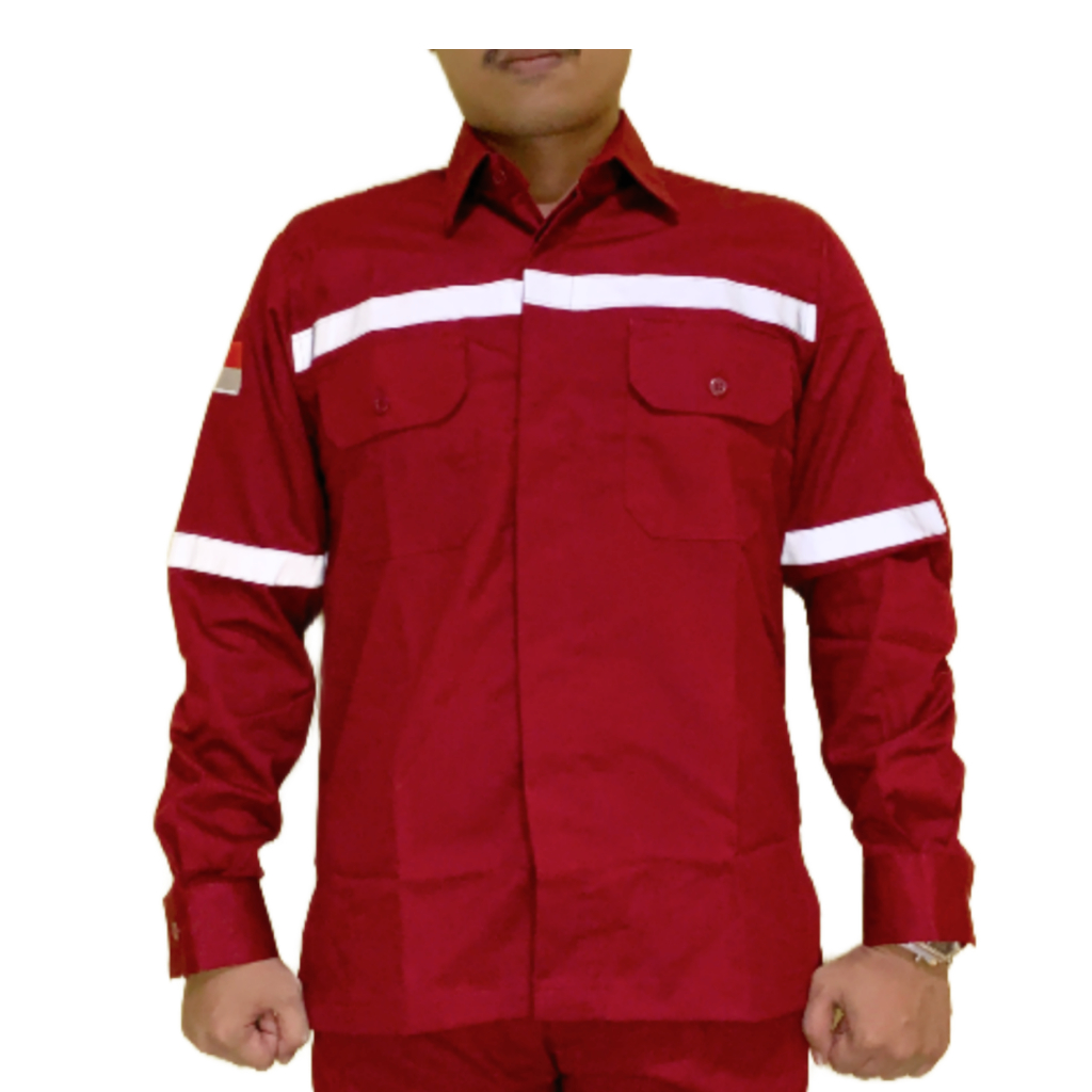 KEMEJA Safety Clothes Navy Mechanical Workshop Work Shirts Mine