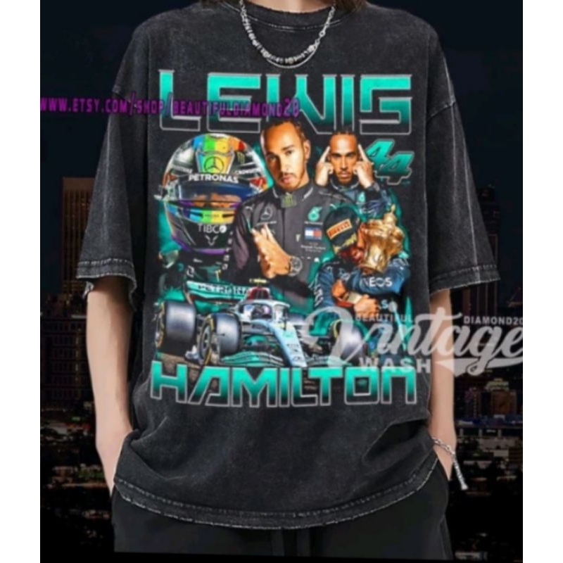 Lewis Hamilton Sketch Formula 1 Oversized T-shirt