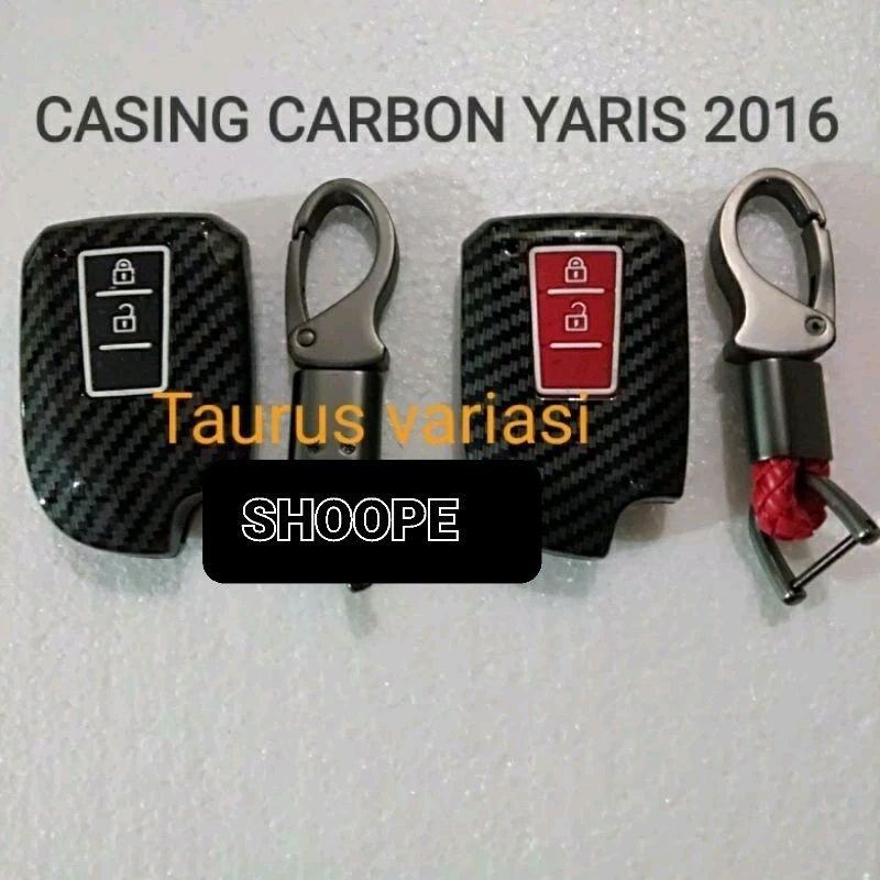 HITAM MERAH Cover Casing remote key for toyota all new yaris 2018 to ...