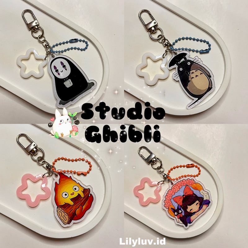 Ghibli Acrylic Charm by Lilyluv Keychain Studio Ghibli Keychain