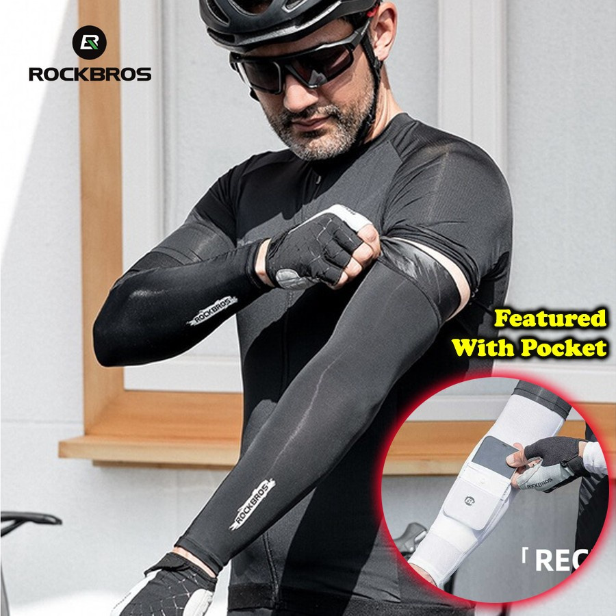 Rockbros 034 Bicycle Cuff Arm Sleeve Ice Silk Pocket Hand Shirt ...