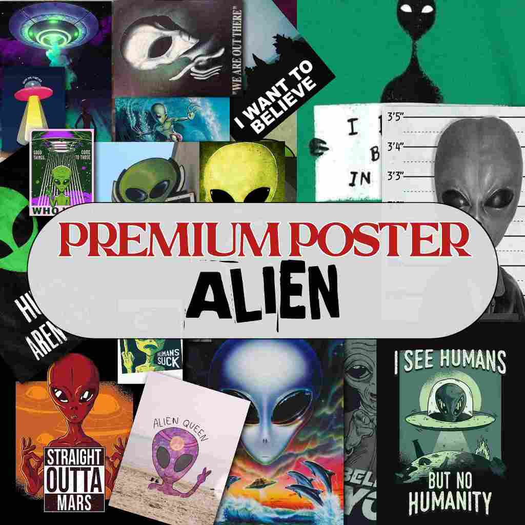 Aesthetic wall poster / wall art alien poster | Shopee Malaysia