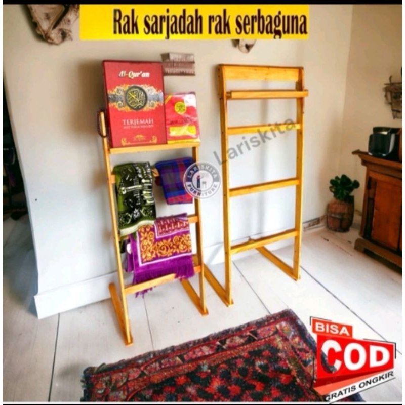 Ladder Hanger prayer mat rack towel rack clothes rack mukena rack multi ...