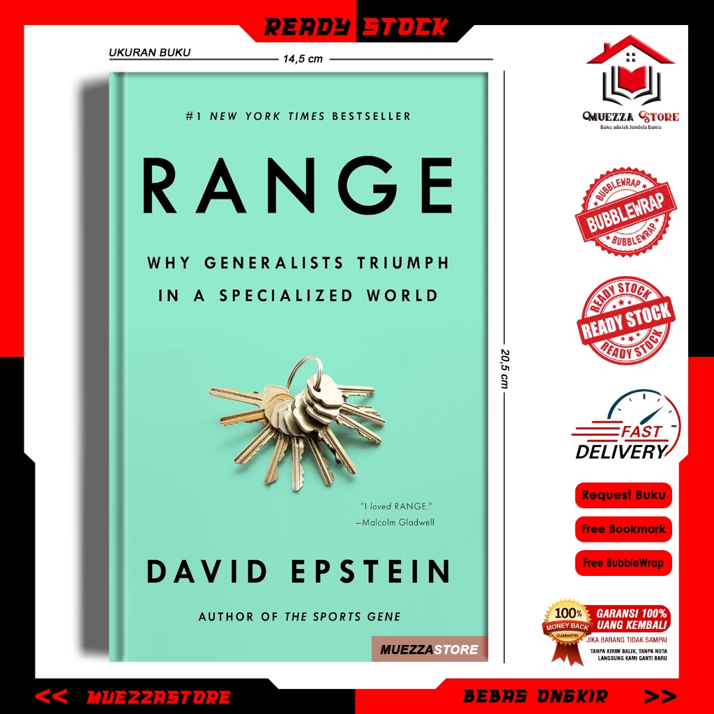 Range by David Epstein (English/Indonesia) | Shopee Malaysia